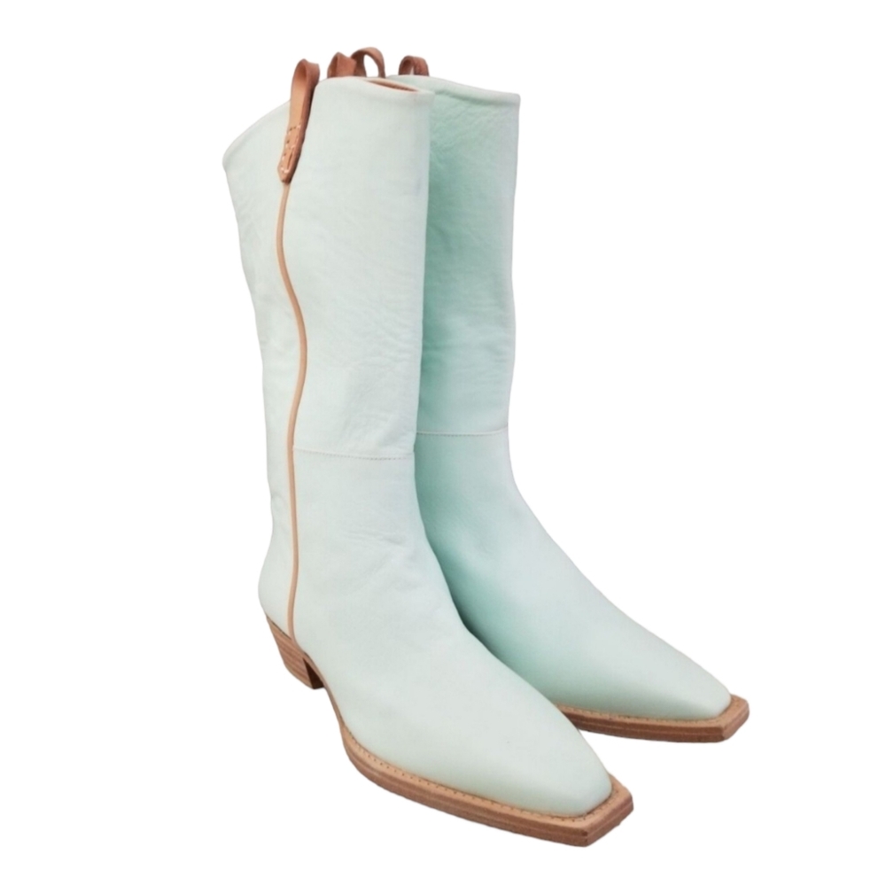Free People WE THE FREE Montage Tall Boots Cactus Milk Leather - Picture 4 of 16